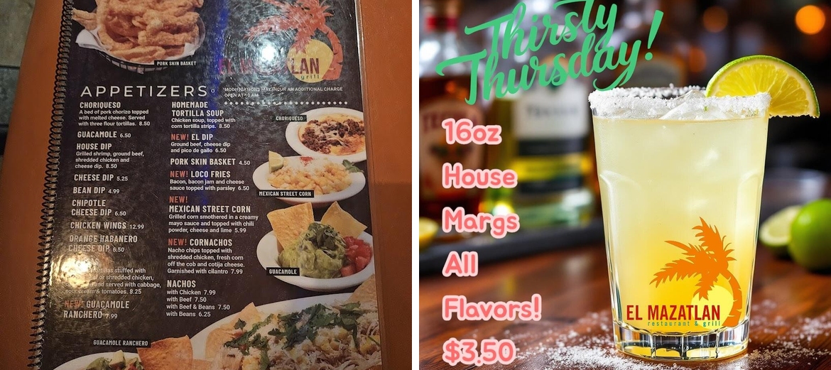El Mazatlan Bar & Grill #9 Menu