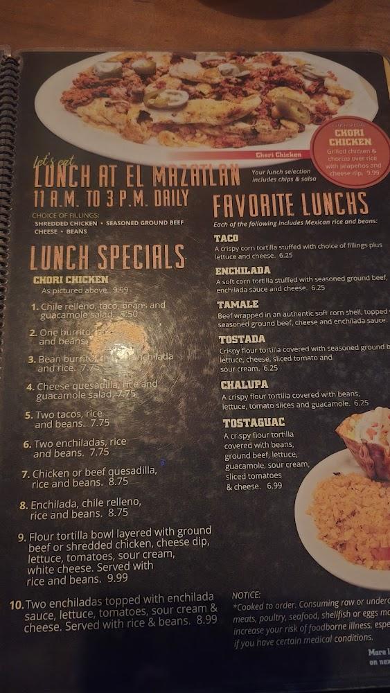 El Mazatlan Bar & Grill #9 Menu image 3